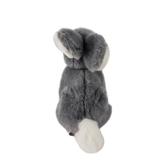 Mervyn's Bunny Rabbit Plush 8" Gray Realistic Stuffed Animal Toy Vintage Korea - Picture 4 of 6